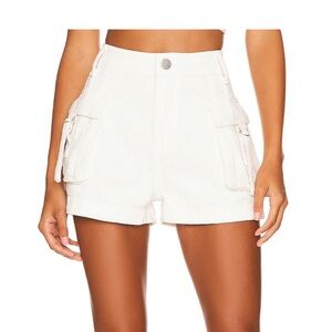 superdown Women's White Cargo Shorts